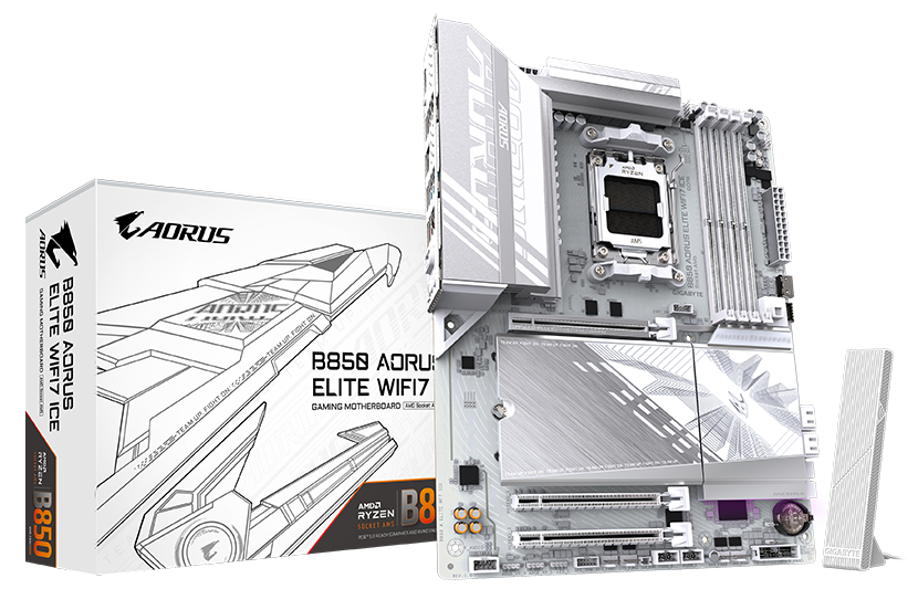 GIGABYTE B850 AORUS ELITE WIFI7 ICE AMD AM5 LGA 1718 Motherboard